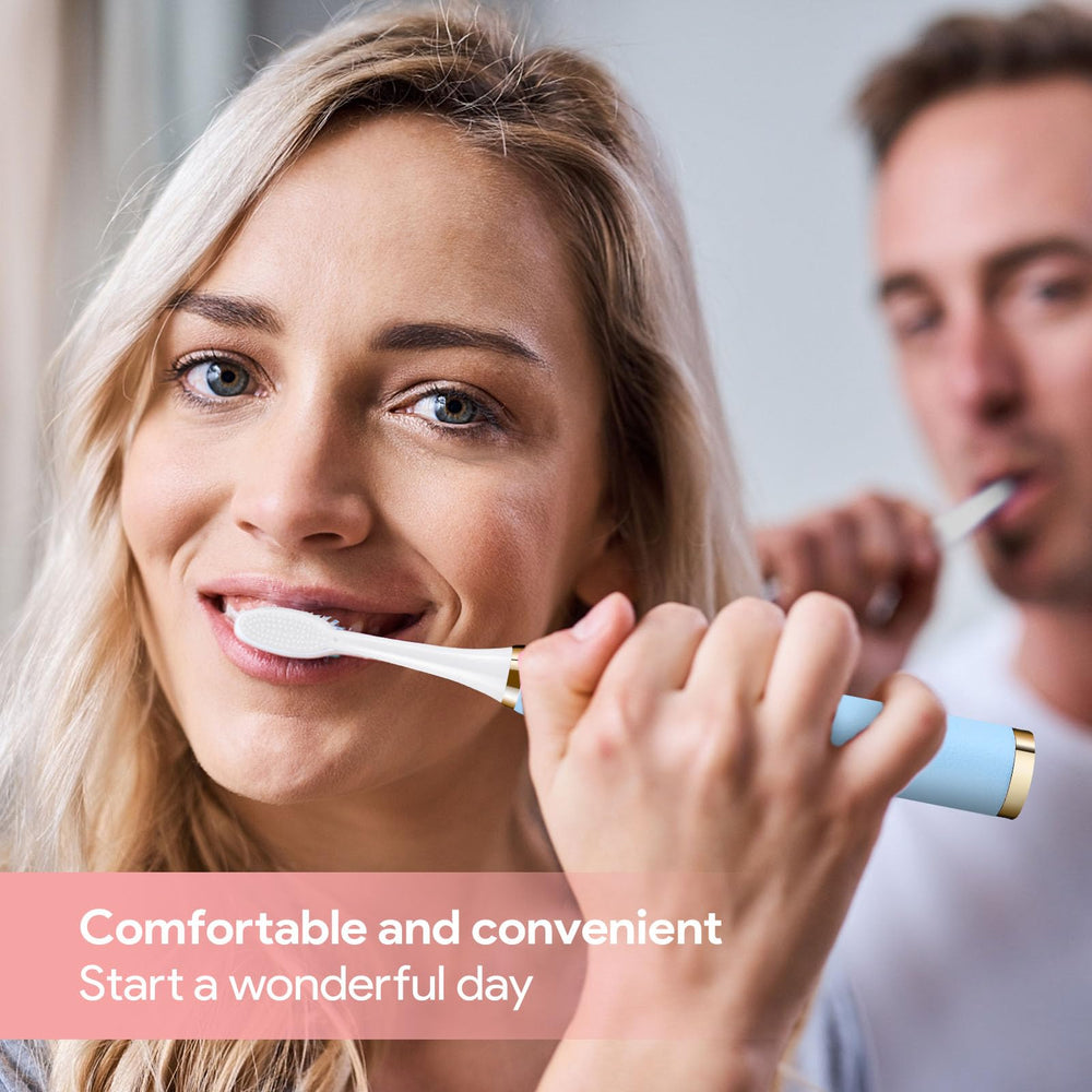 Two toothbrushes suitable for couples or family use