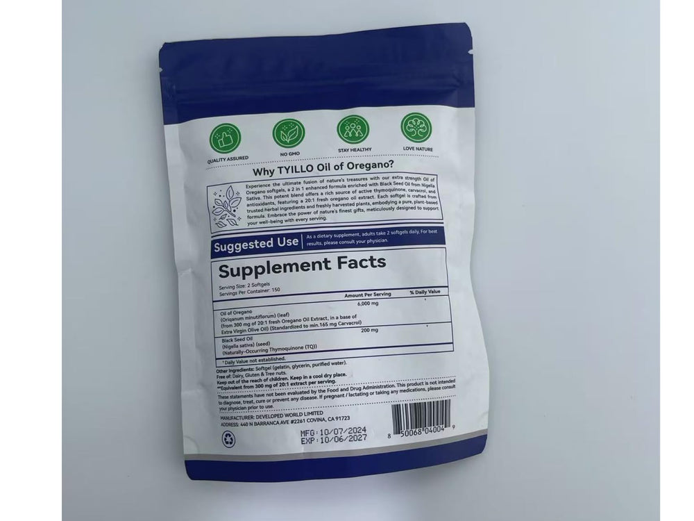 Product packaging showing 150 servings per bottle