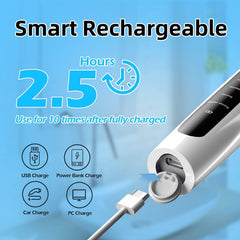 USB Type-C charging port for rechargeable polisher