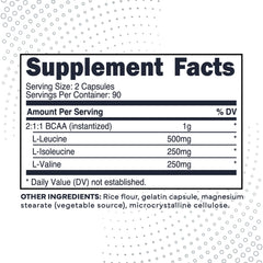 Side view of Type Zero BCAA 1000mg bottle