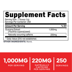 Type Zero Guarana Powder jar closed highlights premium quality and GMP-tested purity