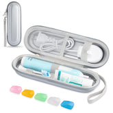 Exterior view of TYSORETY silver toothbrush travel case