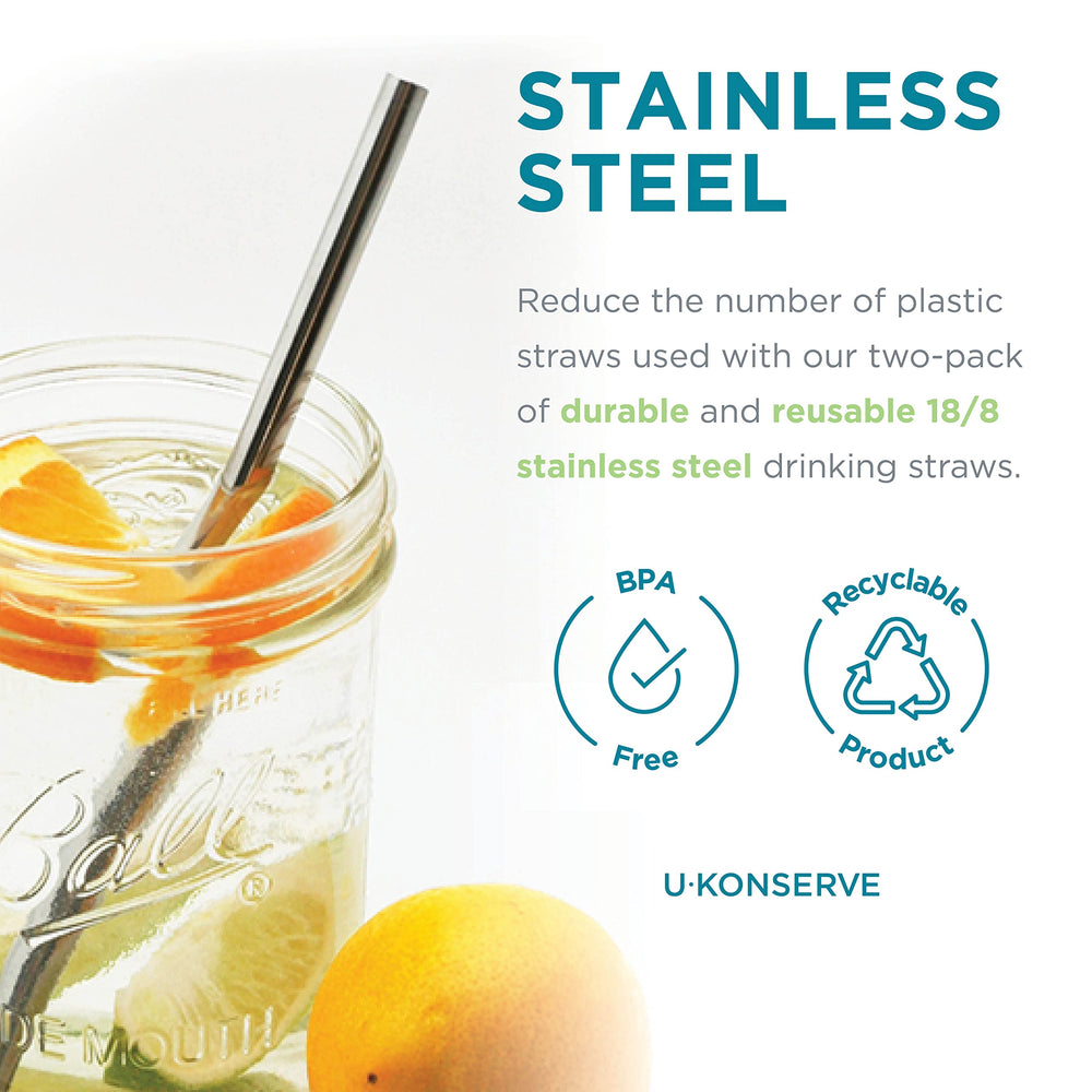 Stainless steel straws in a plastic-free gift box