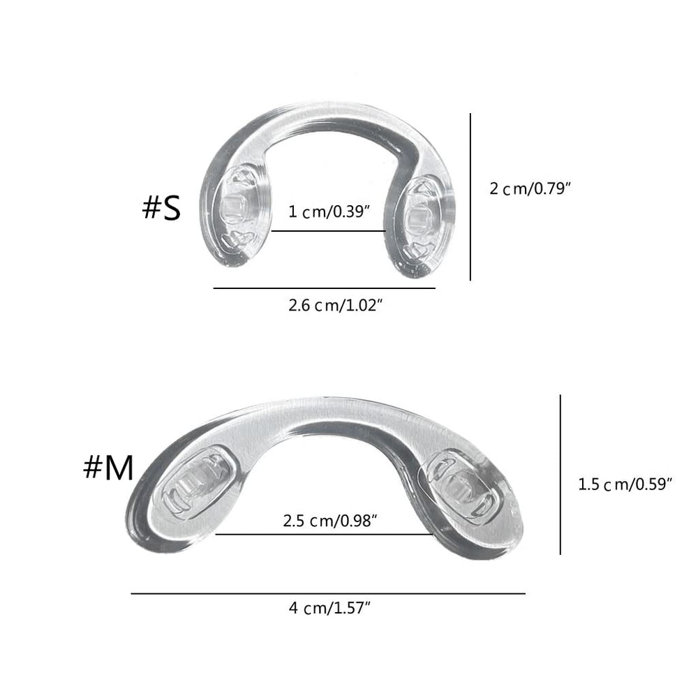 Set of 10 silicone eyeglasses pads