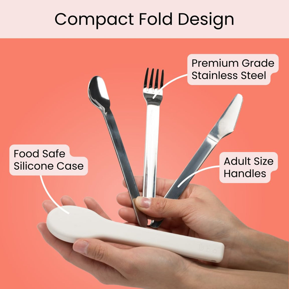 Packaged Uba portion control flatware set for travel