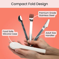 Packaged Uba portion control flatware set for travel