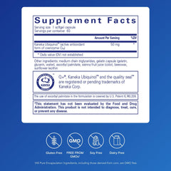 Front label of Pure Encapsulations Ubiquinol-QH 50 mg bottle