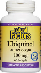Natural Factors Ubiquinol 100 mg softgels bottle