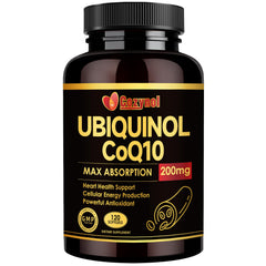 Ubiquinol CoQ10 200mg softgels with vitamin E and omega-3 (120-count bottle)