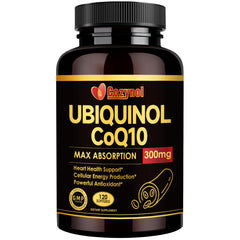 Ubiquinol CoQ10 300mg softgels with Vitamin E and Omega-3 hero image