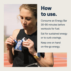 UCAN Energy Bar Chocolate Fudge held in hand shows convenient on-the-go snack.
