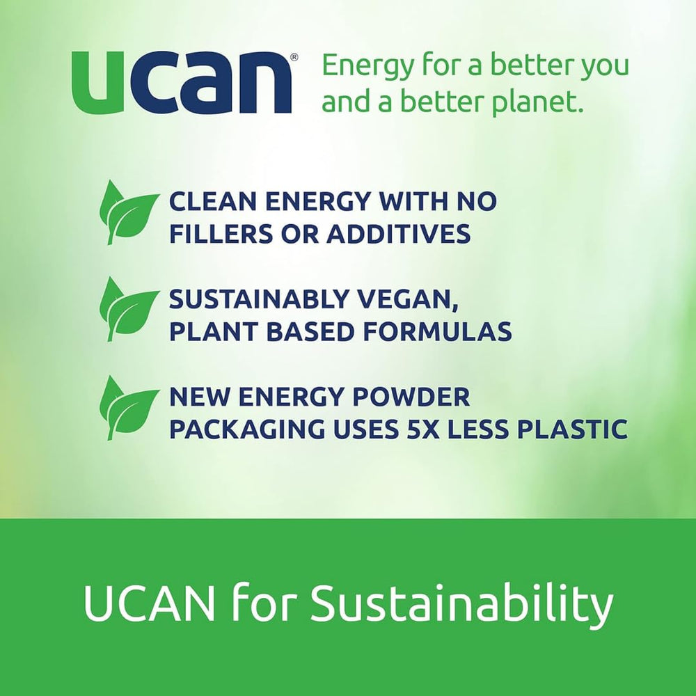 UCAN Energy Bars ingredients showcase clean, vegan, keto-friendly nutrition.