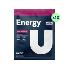 UCAN Energy Powder Cran-Raz being poured into a bottle for easy hydration and steady energy.