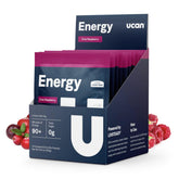 UCAN Energy Powder Cran-Raz tub showcases keto-friendly, sugar-free energy for athletes.