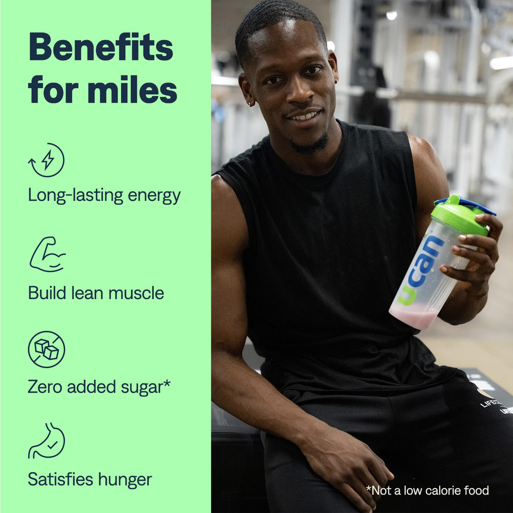 UCAN Energy + Whey serving scoop highlights precise protein and amino acid intake.