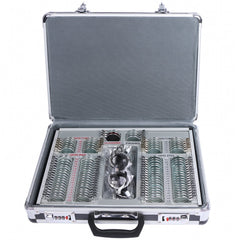 Front view of UCanSee 104 trial lens set with metal rims