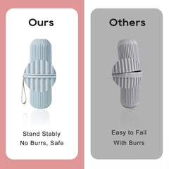 Travel case showing two toothbrush cups inside