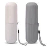 UCEC toothbrush case for travel in grey and white (2-pack)