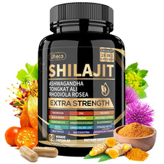 Uheco Shilajit supplement with sea moss, ashwagandha and Tongkat Ali – 90 count