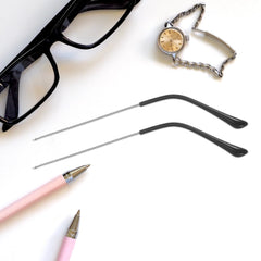 Complete kit with replacement temple arms and screws