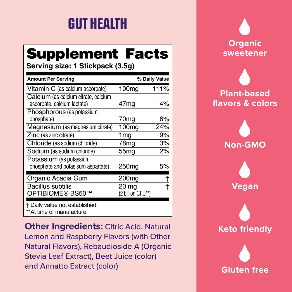 Probiotics and prebiotics for gut health in the product