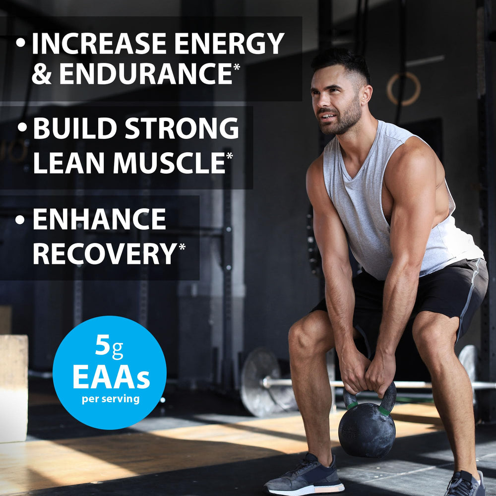 Athlete preparing amino acids drink during workout