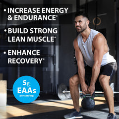 Athlete preparing amino acids drink during workout