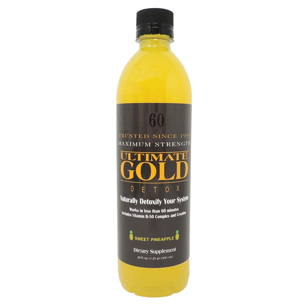 Ultimate Gold Detox 20oz bottle showing Sweet Pineapple for a quick reset