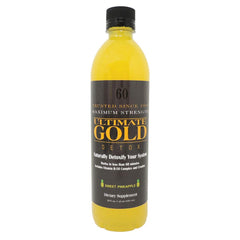 Ultimate Gold Detox 20oz bottle showing Sweet Pineapple for a quick reset