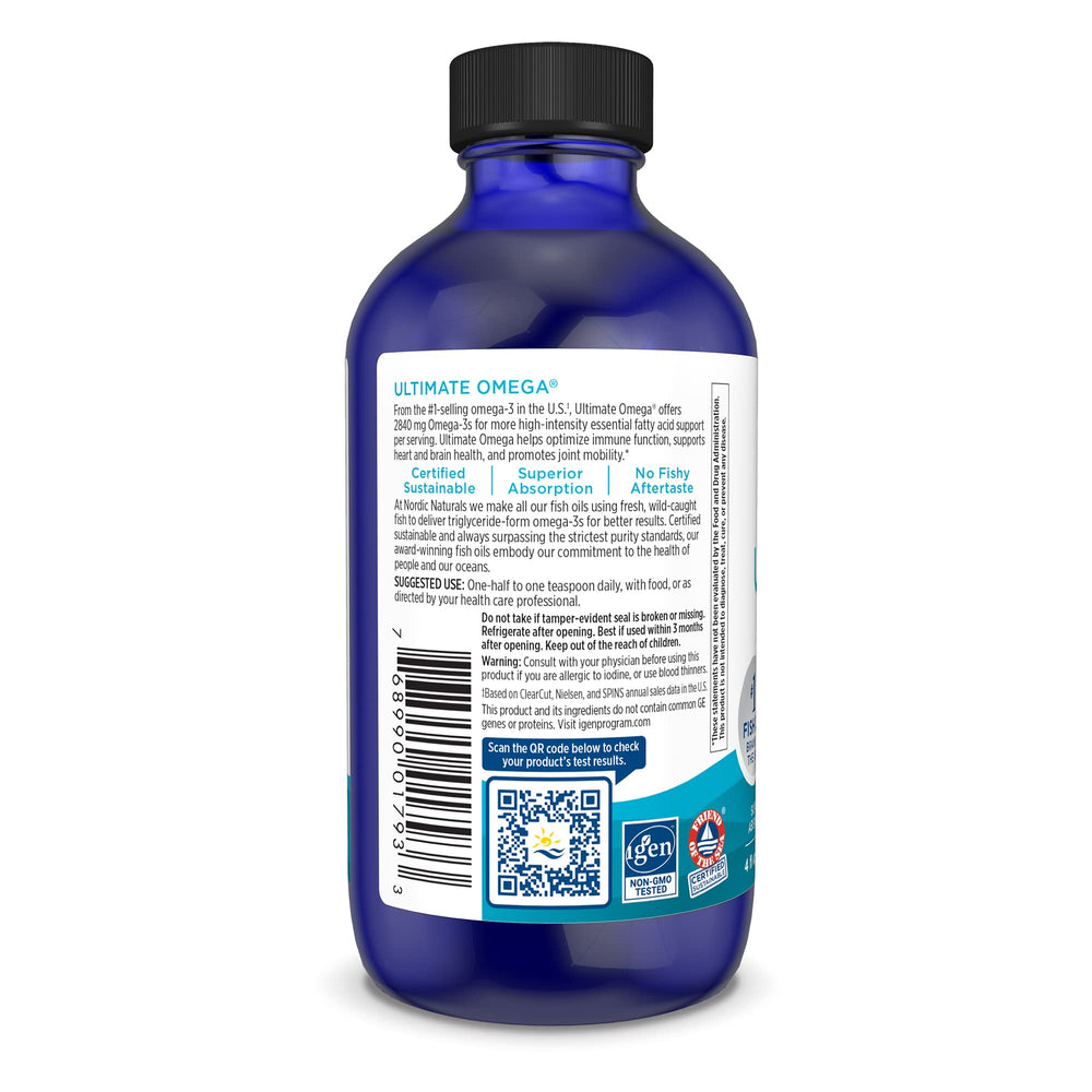 Dropper dispensing Ultimate Omega Liquid Lemon