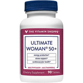 Bottle label for The Vitamin Shoppe Ultimate Woman 50+ Multivitamin