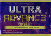Ultra Advance Gold bottle with purple capsules – main image