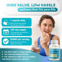 Top-down view of Ultra Benfotiamine bottle and cap