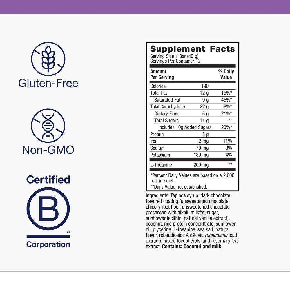 Ultra Calm Bar with dark chocolate coating