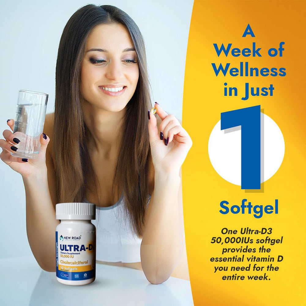 Close-up of gluten-free and allergen-free label on ULTRA-D3 bottle