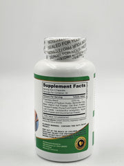 90 capsules bottle on light background