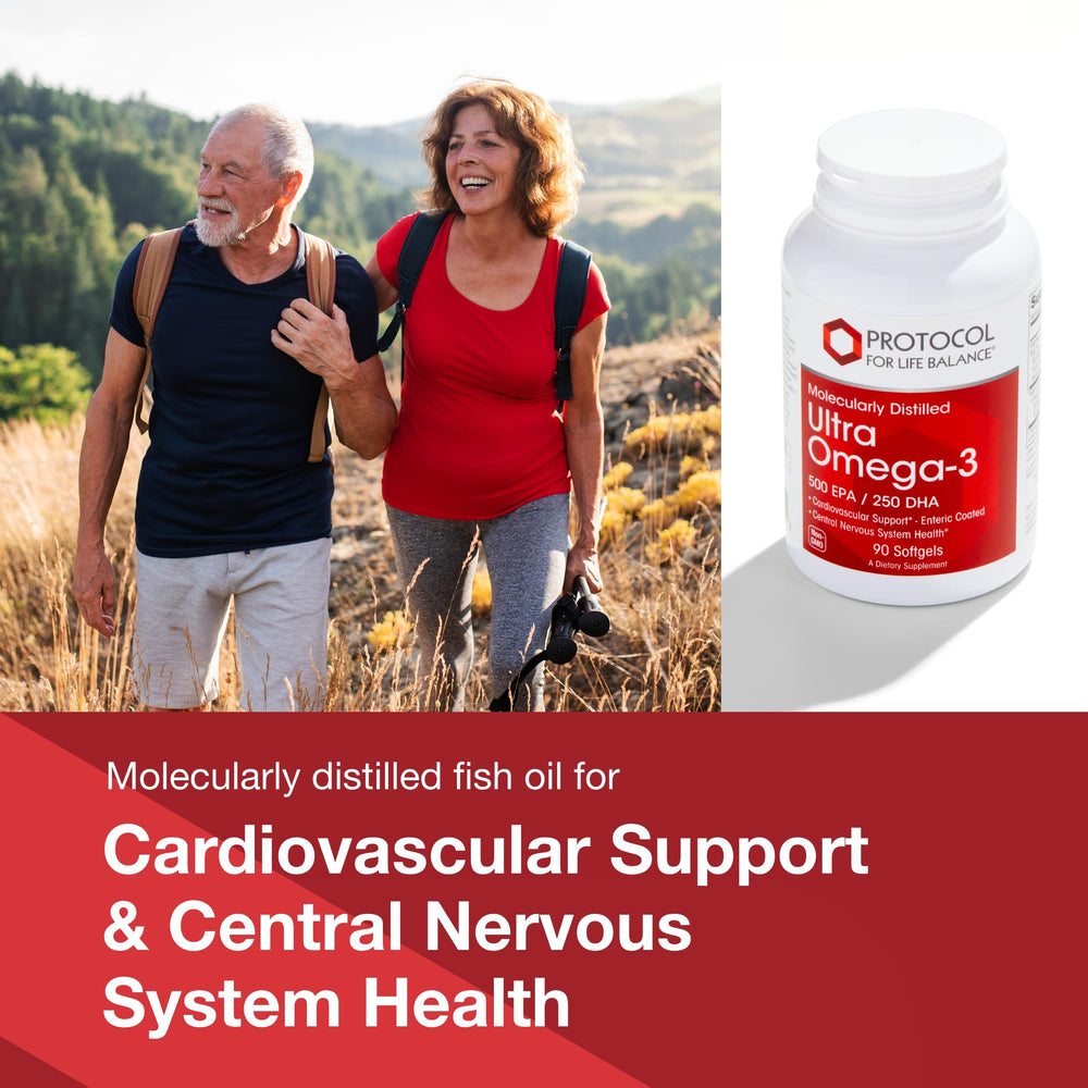 Nutrition facts panel for Ultra Omega-3 Omega-3 supplement