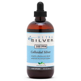 Bottle of Ultra Silver Colloidal Silver with dropper