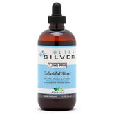 Front view of Ultra Silver Colloidal Silver 8 oz bottle