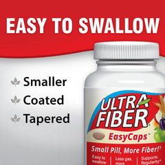 Ultra-Fiber Caplets label with key benefits