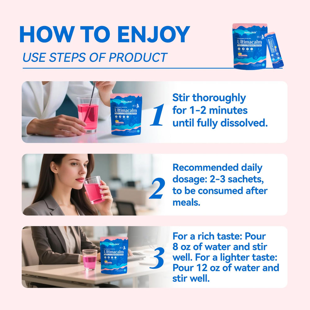 Illustration of magnesium glycinate, ashwagandha and L-theanine blend