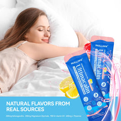 Vitamin D3 and minerals graphics on UltraCalm packaging