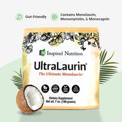 Monolaurin pellet packaging and bottle