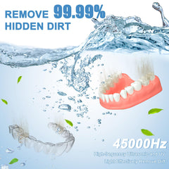 Compact countertop design of the ultrasonic cleaner