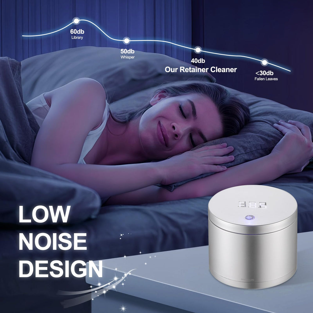 Cleaner operating quietly on a kitchen counter