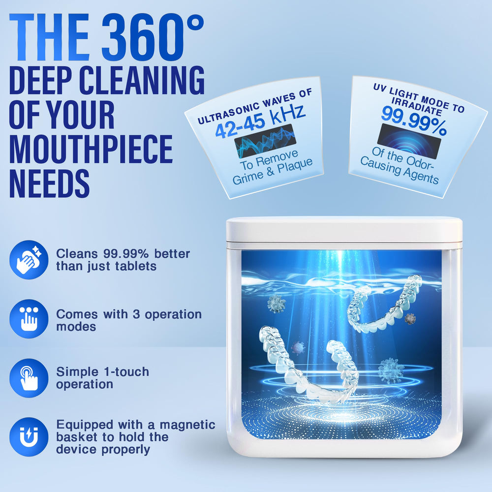 Close-up of the 45 kHz ultrasonic cleaning pod