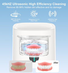 Close-up of the 200ML stainless steel tank inside the cleaner