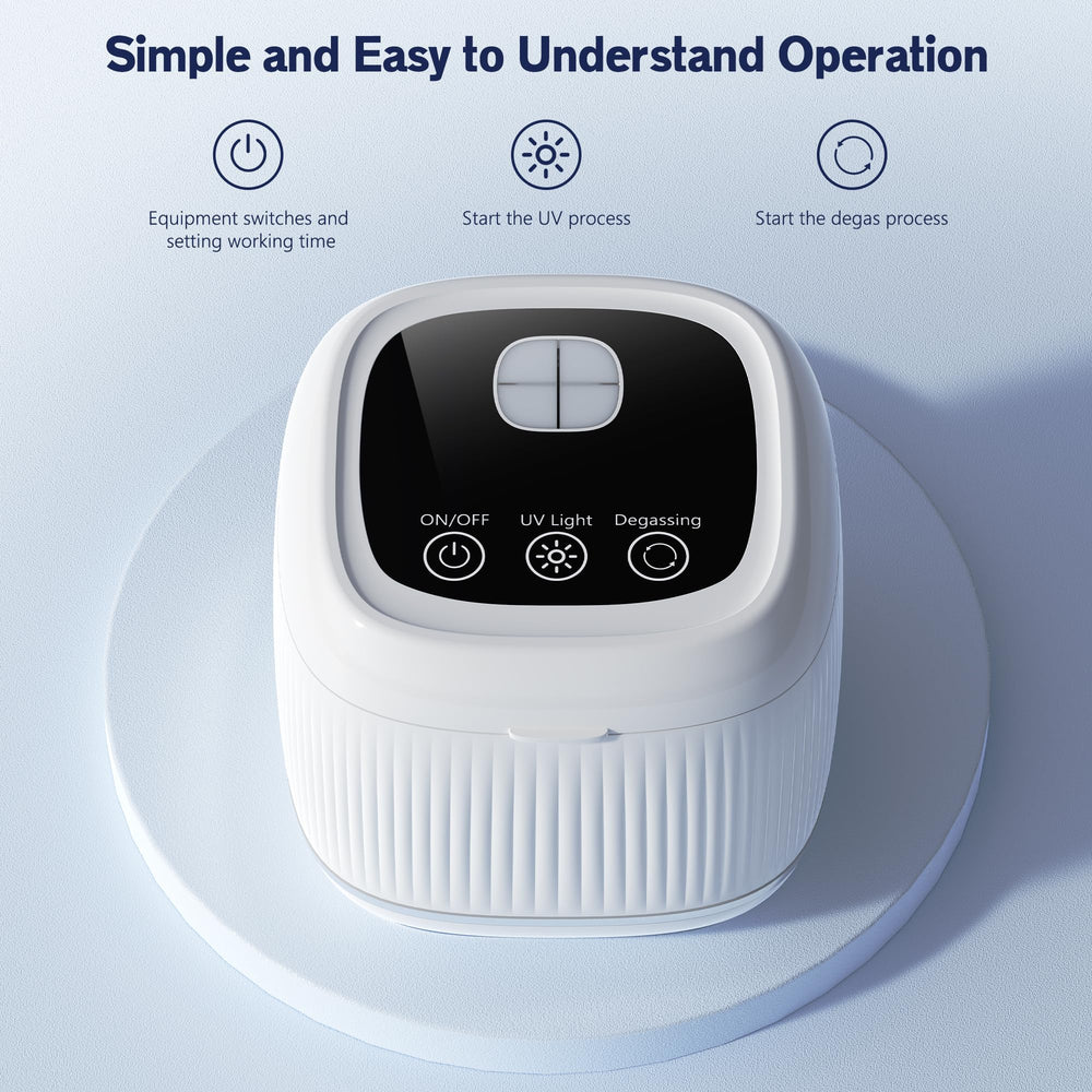 Illustration of degassing technology enabling 360° cleaning