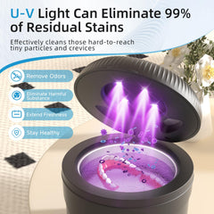LED indicators showing the 4 cleaning modes