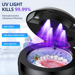Top design with reserve holes for vents and toothbrush head cleaning